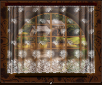 Metrážová záclona - Konvalinka, výška 250 cm