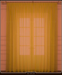 Luxusní voálová záclona ORANŽOVĚ ŽLUTÁ - v. 120 až 290 cm, š. 300 cm až 500 cm