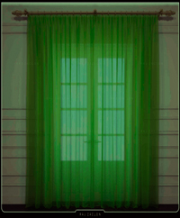 Luxusní voálová záclona VICTORIE tmavě zelená , v. 70 až 290 cm, š. 300 cm až 500 cm