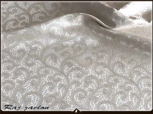 Dekorační látka Gargona krémová - závěs metrážový, šířka 150 cm.