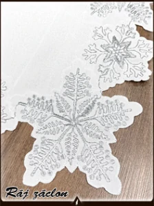 Vyšívaný ubrus 60x120 cm vločka