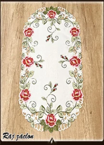 Vyšívaný ubrus 40x85 cm - Roza.