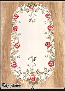 Vyšívaný ubrus 60x120 cm - Roza.