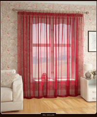 Luxusní voálová záclona bordo - v. 70 až 290 cm, š. 300 cm až 500 cm