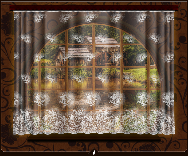 Metrážová záclona - Konvalinka, výška 250 cm