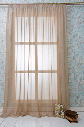 Voál kapučínový metrážový výška 300 cm !!!