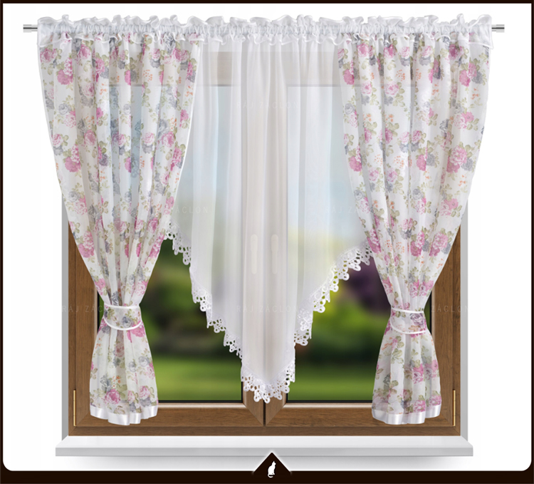 Luxusní voálová záclona Fialka  - hotová záclona.