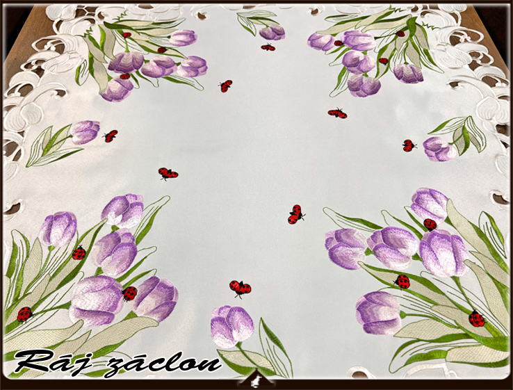 Vyšívaný ubrus 85x85 cm