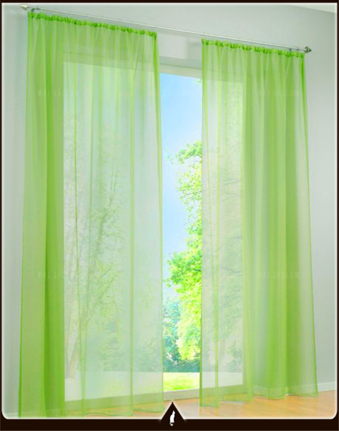 Luxusní voálová záclona VICTORIE jarní  zelená , v. 70 až 290 cm, š. 100 cm až 500 cm