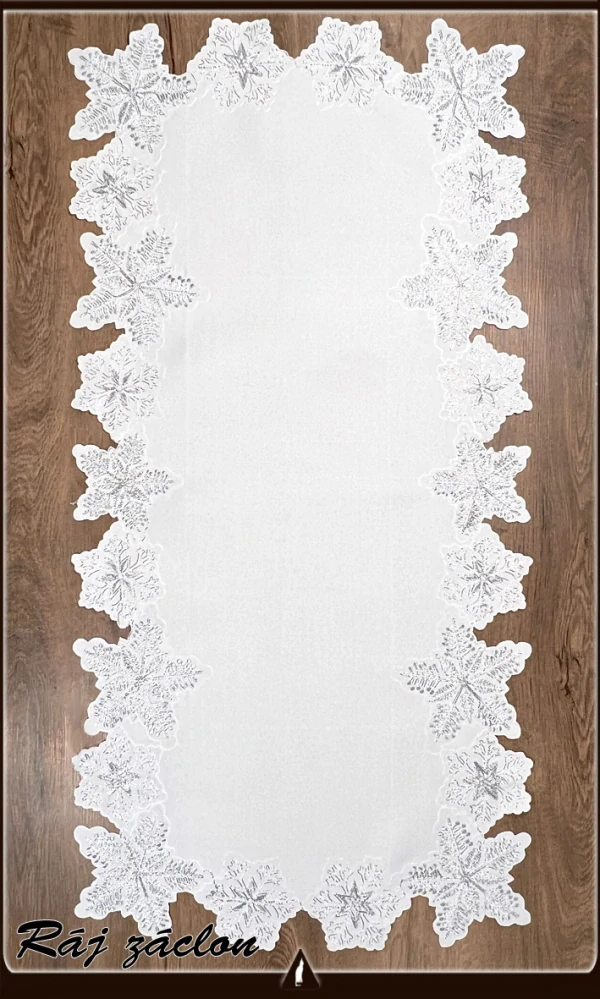 Vyšívaný ubrus 60x120 cm vločka