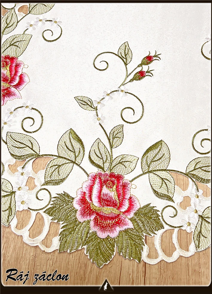 Vyšívaný ubrus 40x85 cm - Roza.