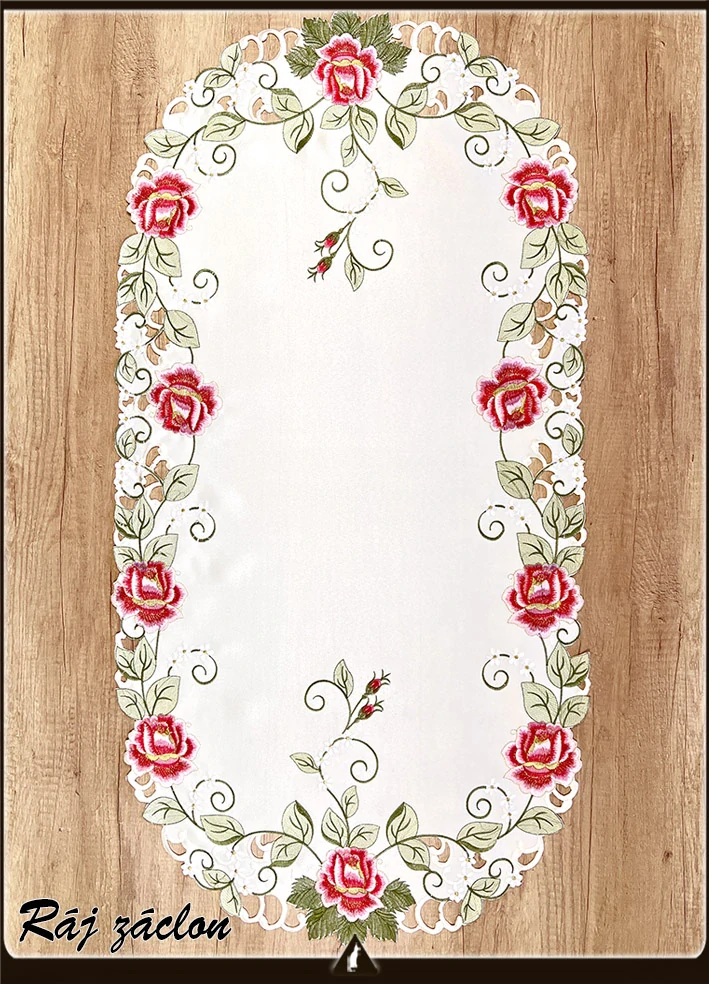 Vyšívaný ubrus 60x120 cm - Roza.