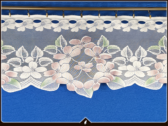 Vitrážková záclona metrážová - Liza, výška 45 cm