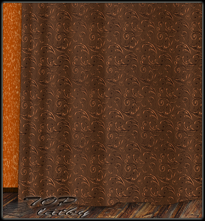 Kusový závěs  - SEN hnědá, výška 140 až 400 cm, šířka 140 cm