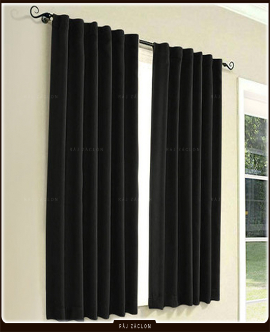 Dekorační látka - Black out černá, šířka 280 cm 