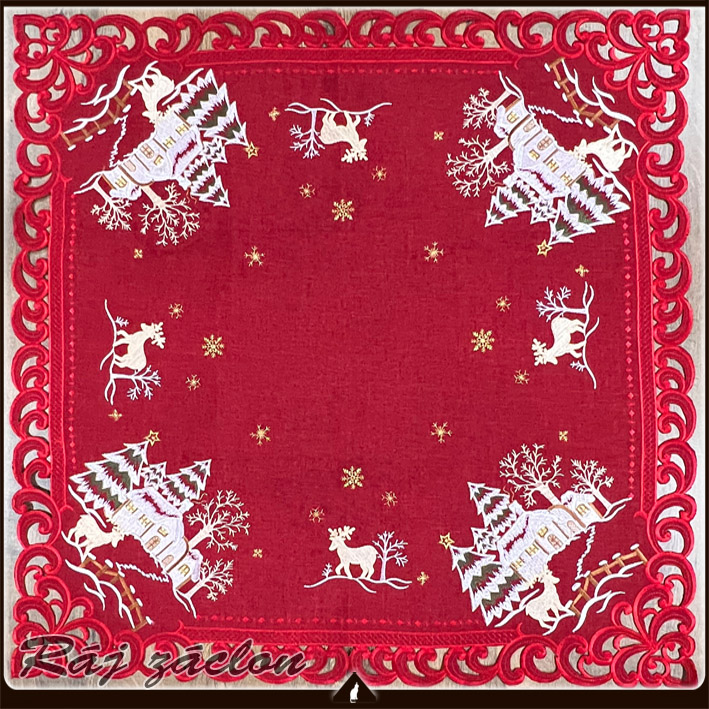 Vyšívaný ubrus 85x85 cm