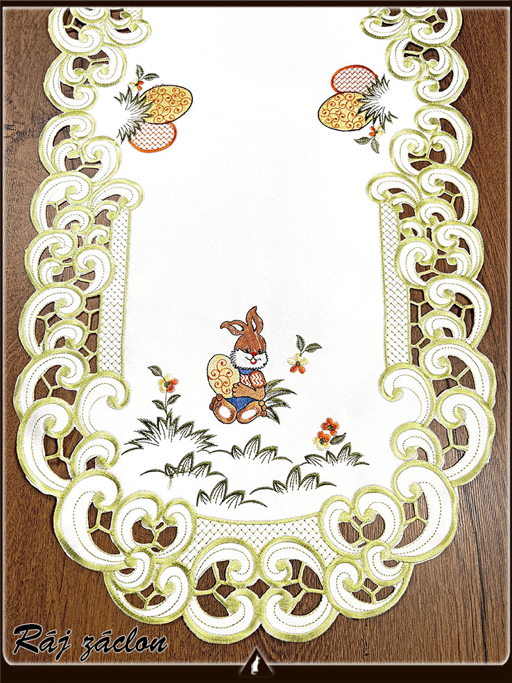 Vyšívaný ubrus 40 cm x 85 cm - velikonoce