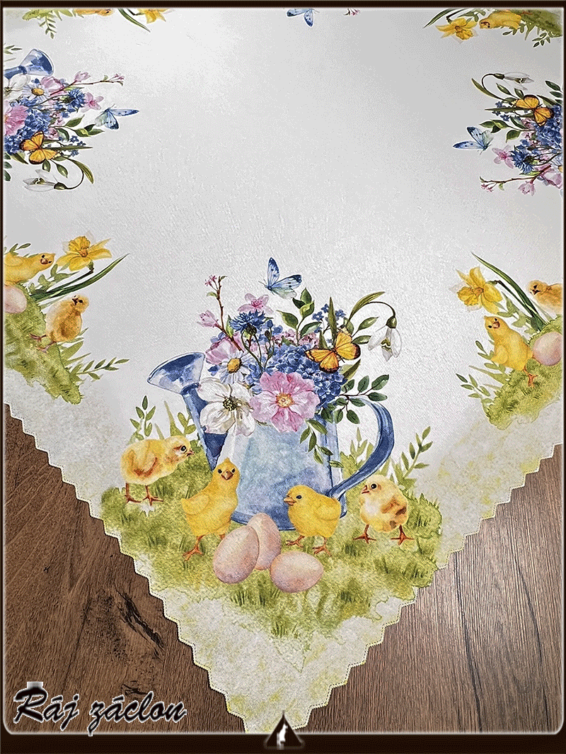 Ubrus,  velikonoční dečka Slepička  - čtverec