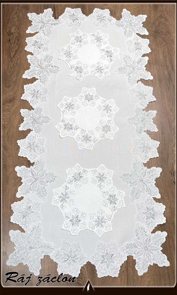 Vyšívaný ubrus 60x120 cm vločka