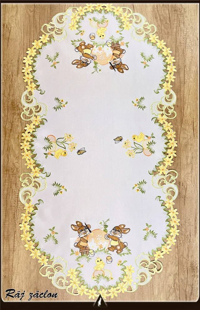 Vyšívaný ubrus 60 cm x 120 cm - velikonoce