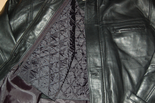 Kožená bunda pánská černá - poslední kus.