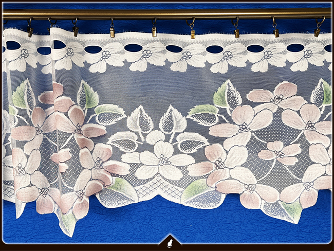 Vitrážková záclona metrážová - Liza, výška 45 cm