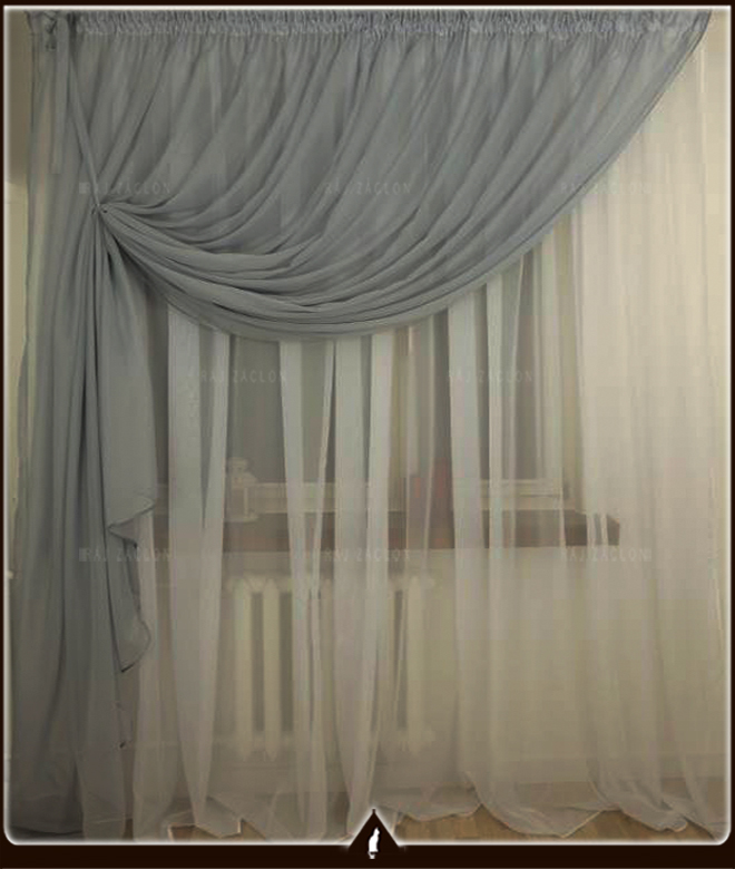 Voálová záclona hotová EDNA  - hotová záclona.