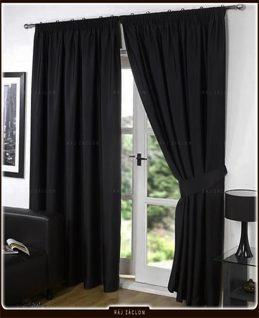 Dekorační látka - Black out černá, šířka 280 cm 