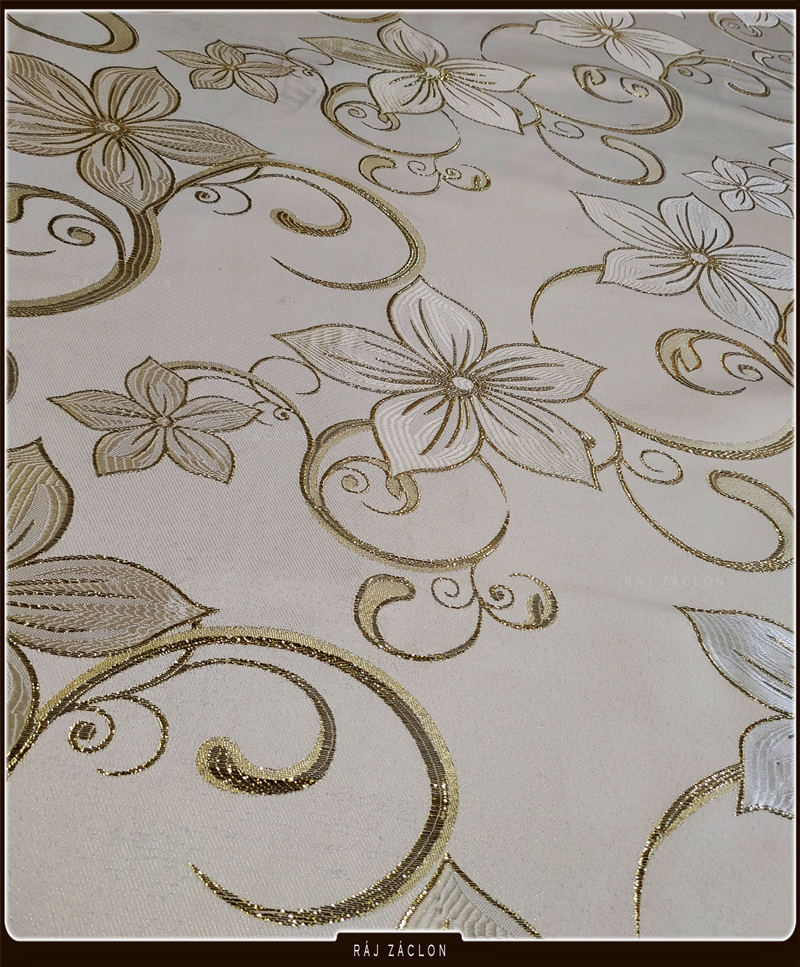 Dekorační látka KERY zlatá - závěs metrážový, šířka 150 cm 