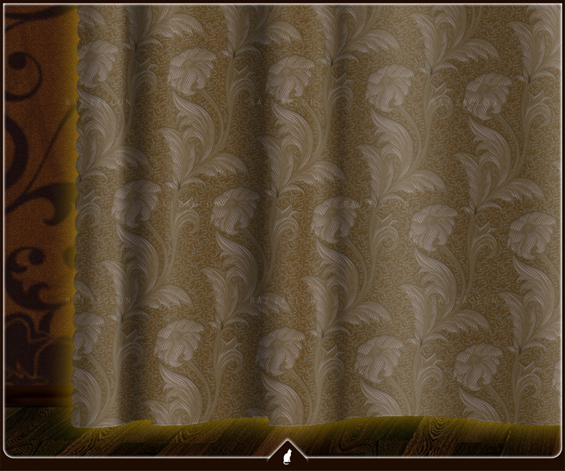 Kusový závěs - Růže hnědá, výška 140 až 300 cm, šířka 150 cm